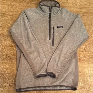 Patagonia Gray Quarter-Zip Fleece Pullover